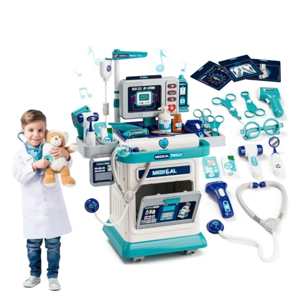 Kit Carrito Médico Infantil con Luces y Sonidos para Niños – Juguemos al Doctor - Imagen 2